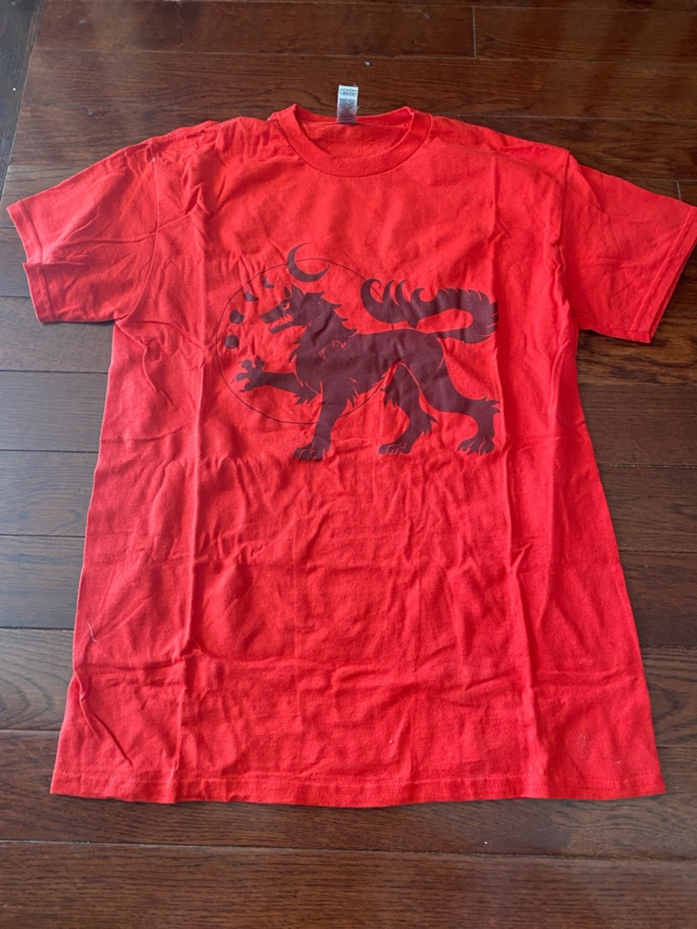 Gildan Red Tee with Dark Graphic Lion